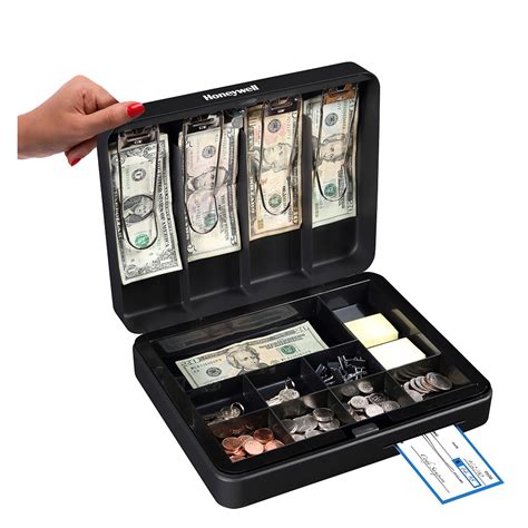 deluxe steel cash box|honeywell deluxe steel cash box.